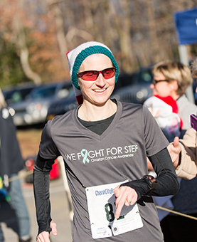 Stef running the Jingle Bell 5k 2016